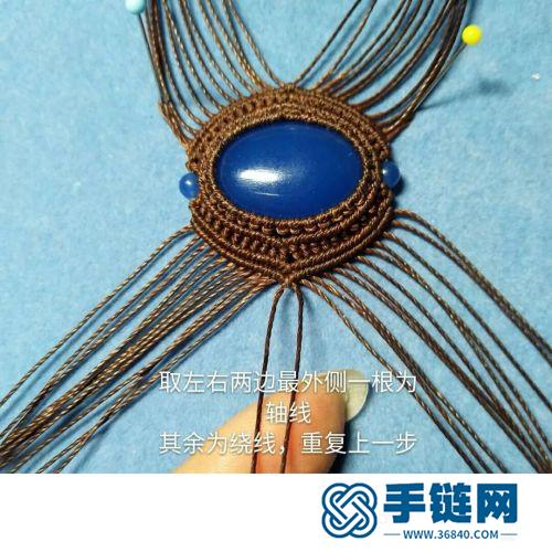 蠟線包石花月葉手繩的詳細制作圖解
