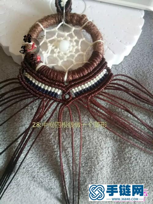 玉線麻繩銀珠戀曲掛飾的詳細制作圖解