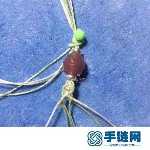 中國結珊瑚玉鈴鐺手繩的詳細編制方法