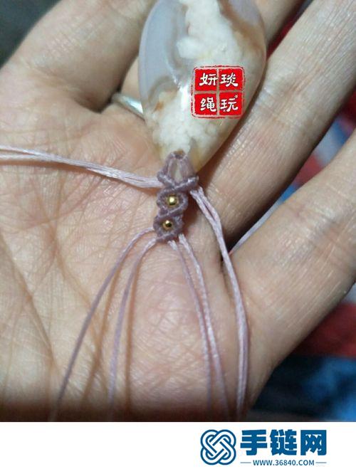中國(guó)結(jié)玉線有孔石頭項(xiàng)鏈的詳細(xì)編制方法