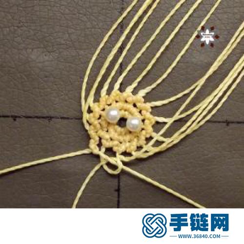 中國結蠟線瑪瑙珠花朵耳環