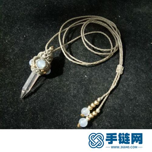 蠟線水晶六棱柱項鏈吊墜的詳細(xì)制作圖解