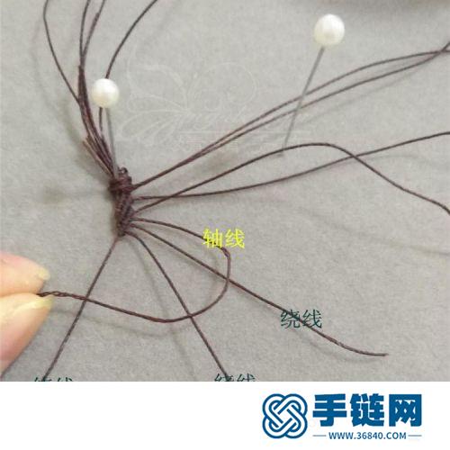 中國結(jié)蠟線葉子尾扣的詳細(xì)編制方法