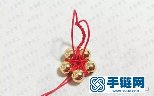 中國結五角星金項鏈的編法步驟