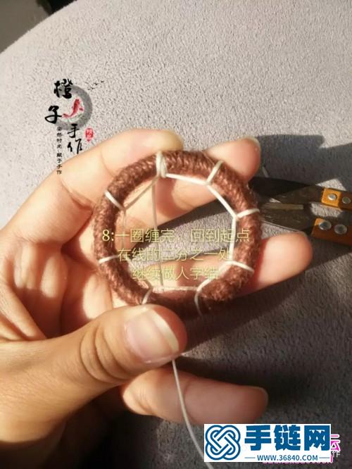 玉線麻繩銀珠戀曲掛飾的詳細制作圖解