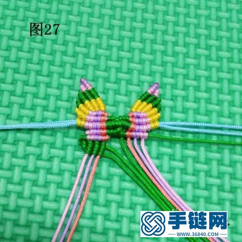 蝴蝶手鏈的詳細編制方法