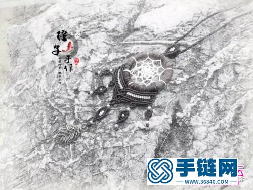 玉線麻繩銀珠戀曲掛飾的詳細制作圖解