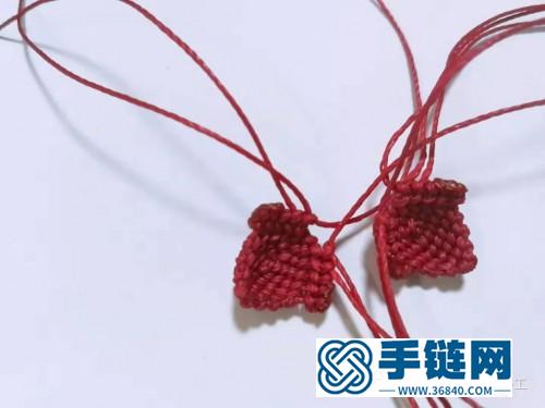 編繩三色堇胸針的制作教程