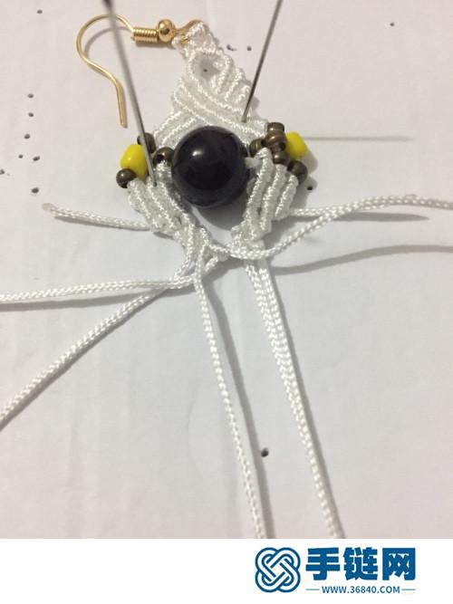 中國結玉線瑪瑙珠耳飾的詳細制作圖解