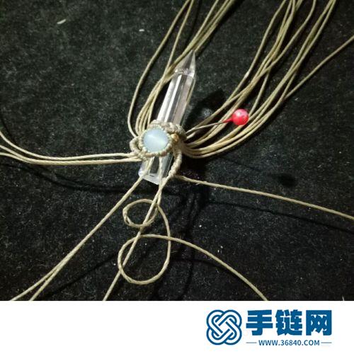 蠟線水晶六棱柱項鏈吊墜的詳細(xì)制作圖解