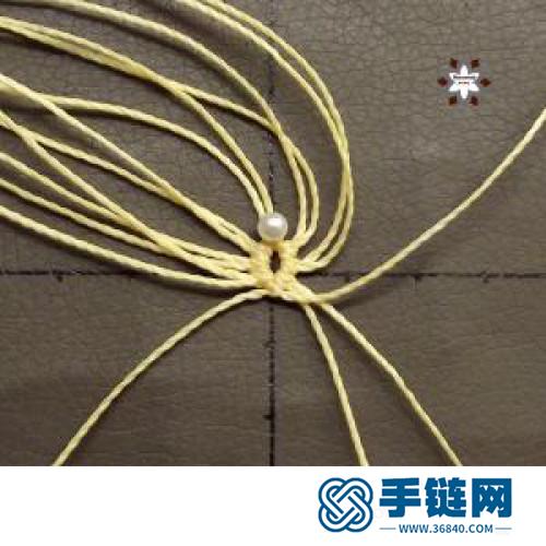中國結蠟線瑪瑙珠花朵耳環