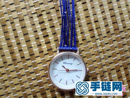 繩編藍(lán)色多瑙河手表帶的詳細(xì)編制教程