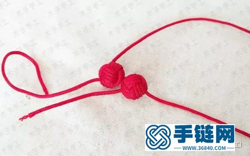 櫻桃紅繩耳環的制作步驟圖