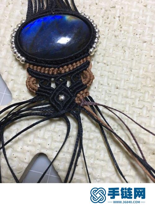 扁蠟拉長石寬版手鐲的詳細(xì)制作圖解
