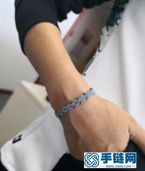 中國結中性風磨砂水晶手鏈的編制方法
