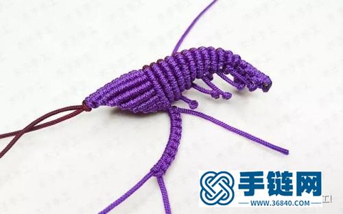 繩編小龍蝦掛飾的詳細制作教程