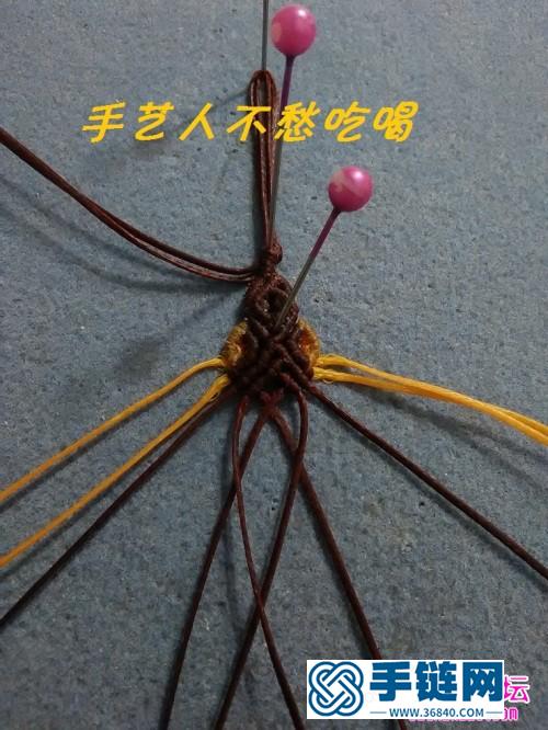 蠟線編織制作的瑪瑙平安扣掛飾教程