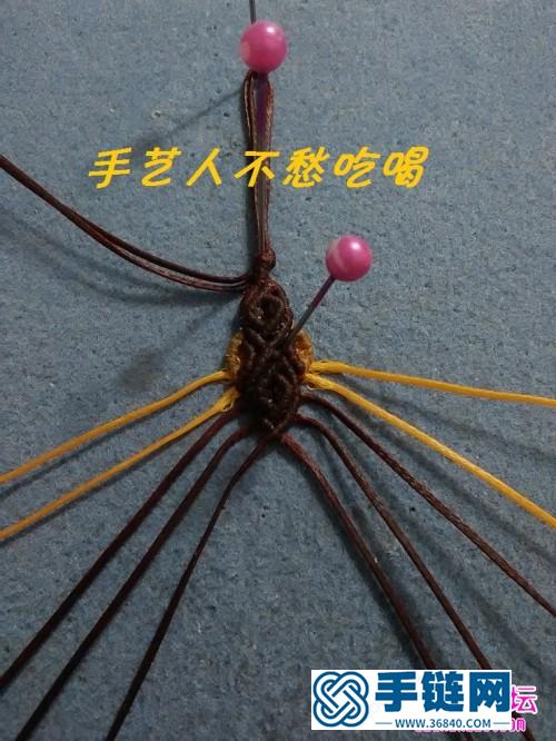 蠟線編織制作的瑪瑙平安扣掛飾教程