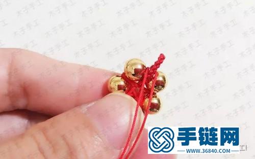 中國結五角星金項鏈的編法步驟