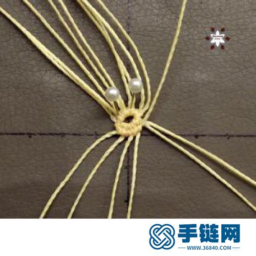 中國結蠟線瑪瑙珠花朵耳環