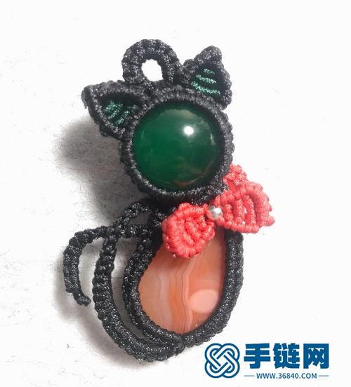 立體雙面斜卷結(jié)小貓咪掛飾的詳細(xì)制作圖解