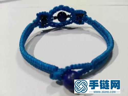 中國結青金石蠟線手繩的制作步驟