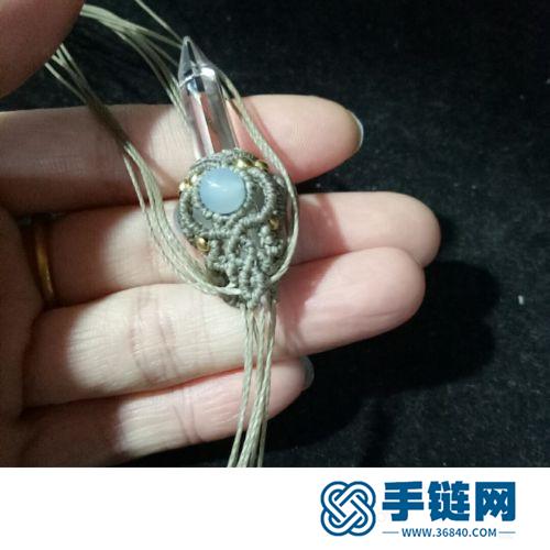 蠟線水晶六棱柱項鏈吊墜的詳細(xì)制作圖解