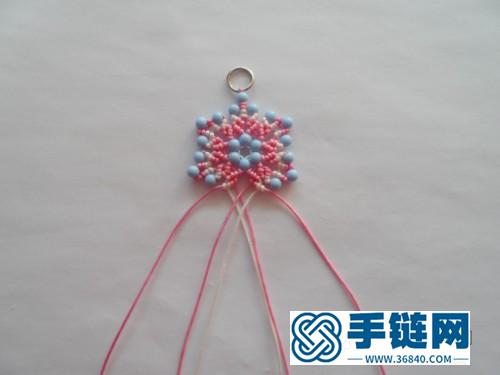 玉線串珠雪花小掛飾的詳細制作教程