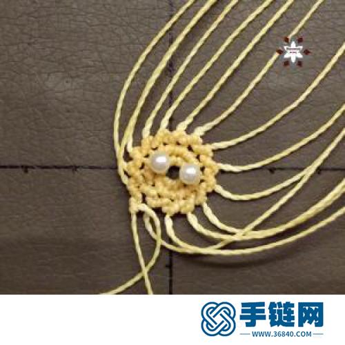 中國結蠟線瑪瑙珠花朵耳環