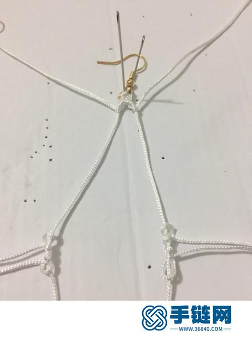 中國結玉線瑪瑙珠耳飾的詳細制作圖解