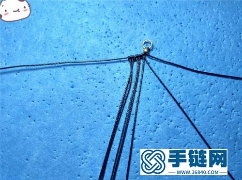 中國結唯美中國風銅珠耳環的制作圖解