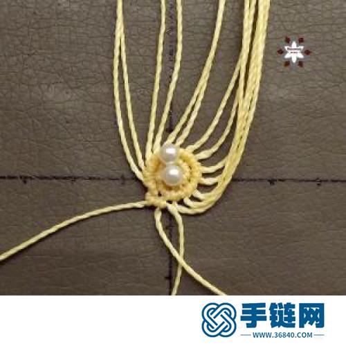中國結蠟線瑪瑙珠花朵耳環