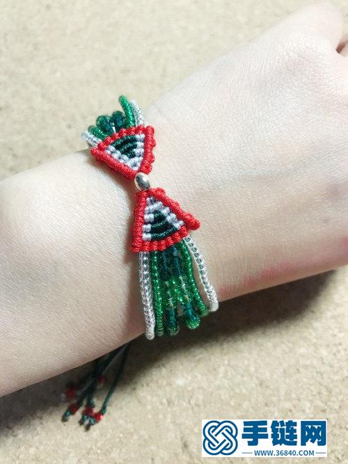 蝴蝶結水晶手鏈的詳細制作圖解