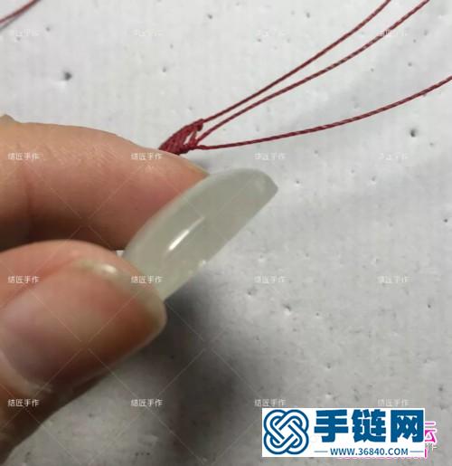 月光石小爪子項鏈吊墜的詳細編制圖解（結匠手作）