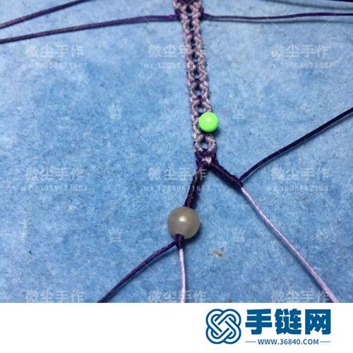 中國結南美扁蠟星星珊瑚玉手繩的詳細編制方法