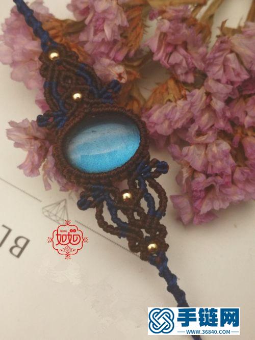 中國結圓蠟包石青花手繩的詳細編制方法