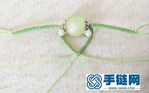 超清新的繩編項鏈吊墜的制作步驟圖