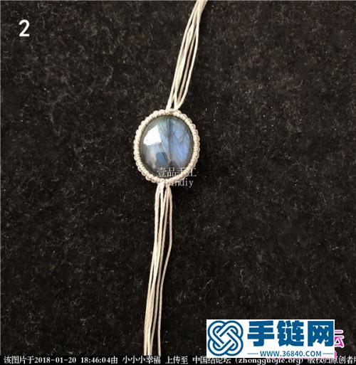繩編蠟線包水晶石手鏈的詳細編制教程