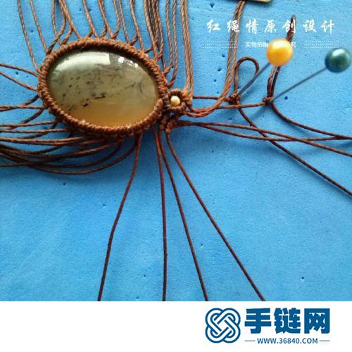 蠟線海洋玉髓項鏈吊墜的詳細制作圖解