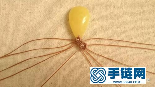 豎孔小蜜蠟項鏈吊墜的詳細編織教程