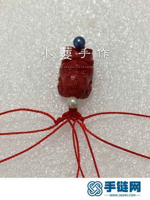 繩編天使翅膀朱砂生肖鑰匙扣掛飾的詳細編制教程