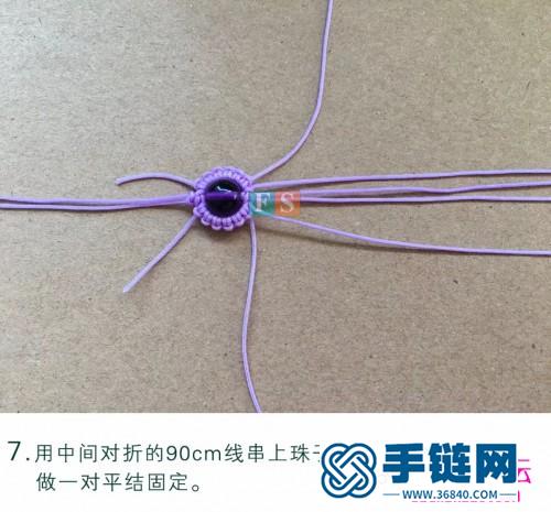一步步教你雀頭結(jié)串珠手鏈的編制圖解
