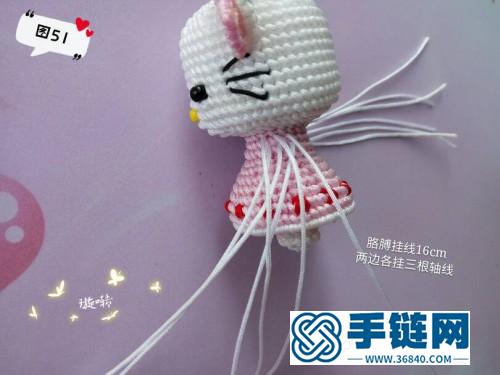 玉線繩編可愛(ài)凱蒂貓的詳細(xì)編制教程
