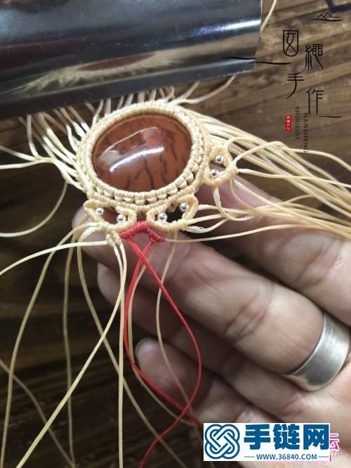 扁蠟線少女心輪盤式項鏈掛墜的詳細編制教程