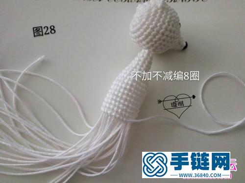 繩編立體動物九尾狐擺件的詳細制作圖解