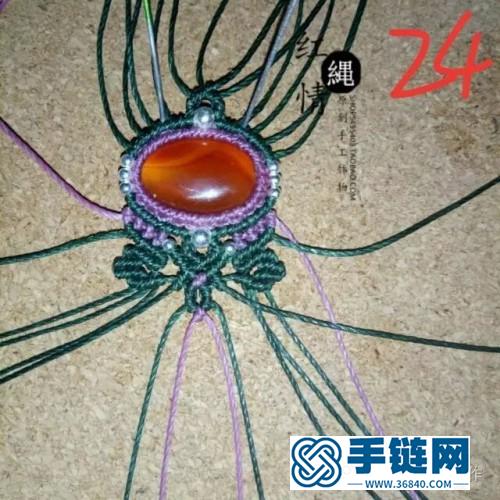 蠟線紅瑪瑙石榴石寬版手繩的詳細編制教程