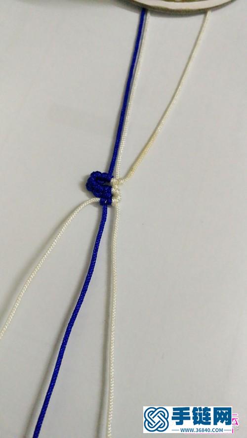 玉線繩編霧花耳環的制作方法