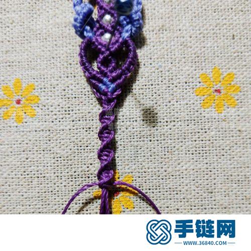 中國結圓蠟銀珠蜜蠟項鏈繩的詳細編制方法