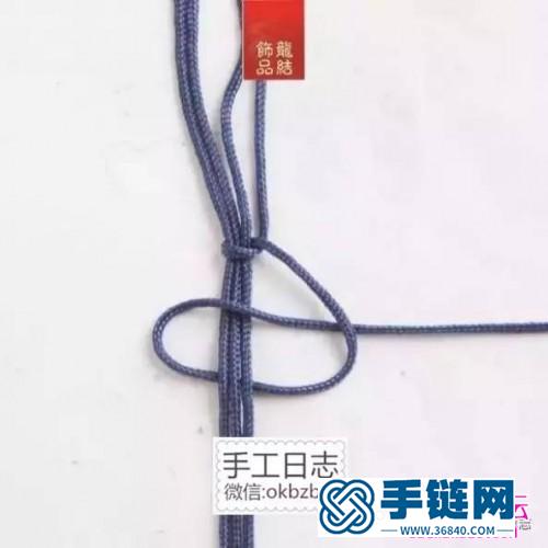斜卷結串珠手鏈的編法步驟圖