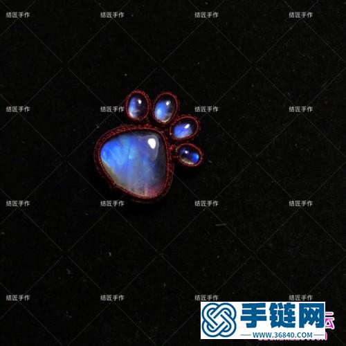 月光石小爪子項鏈吊墜的詳細編制圖解（結匠手作）